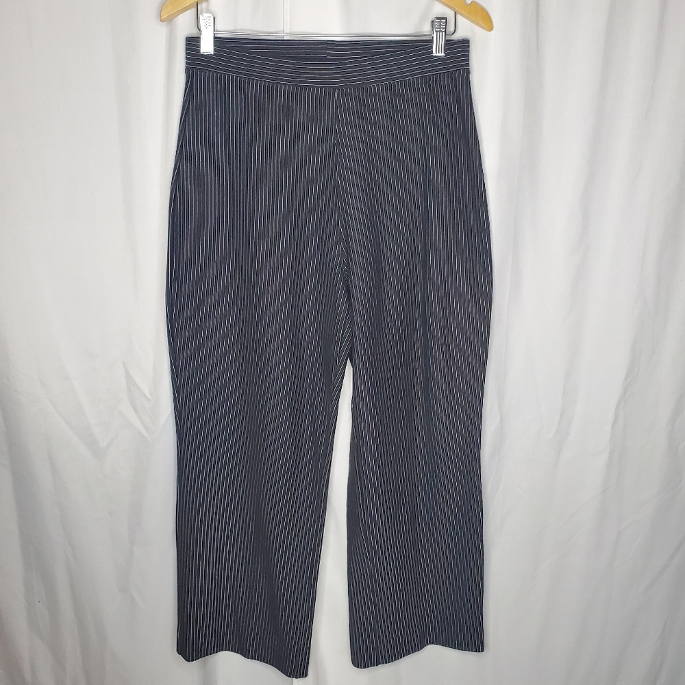 ♤ Only Necessities Black Pinstriped Stretch Pants Size 14W